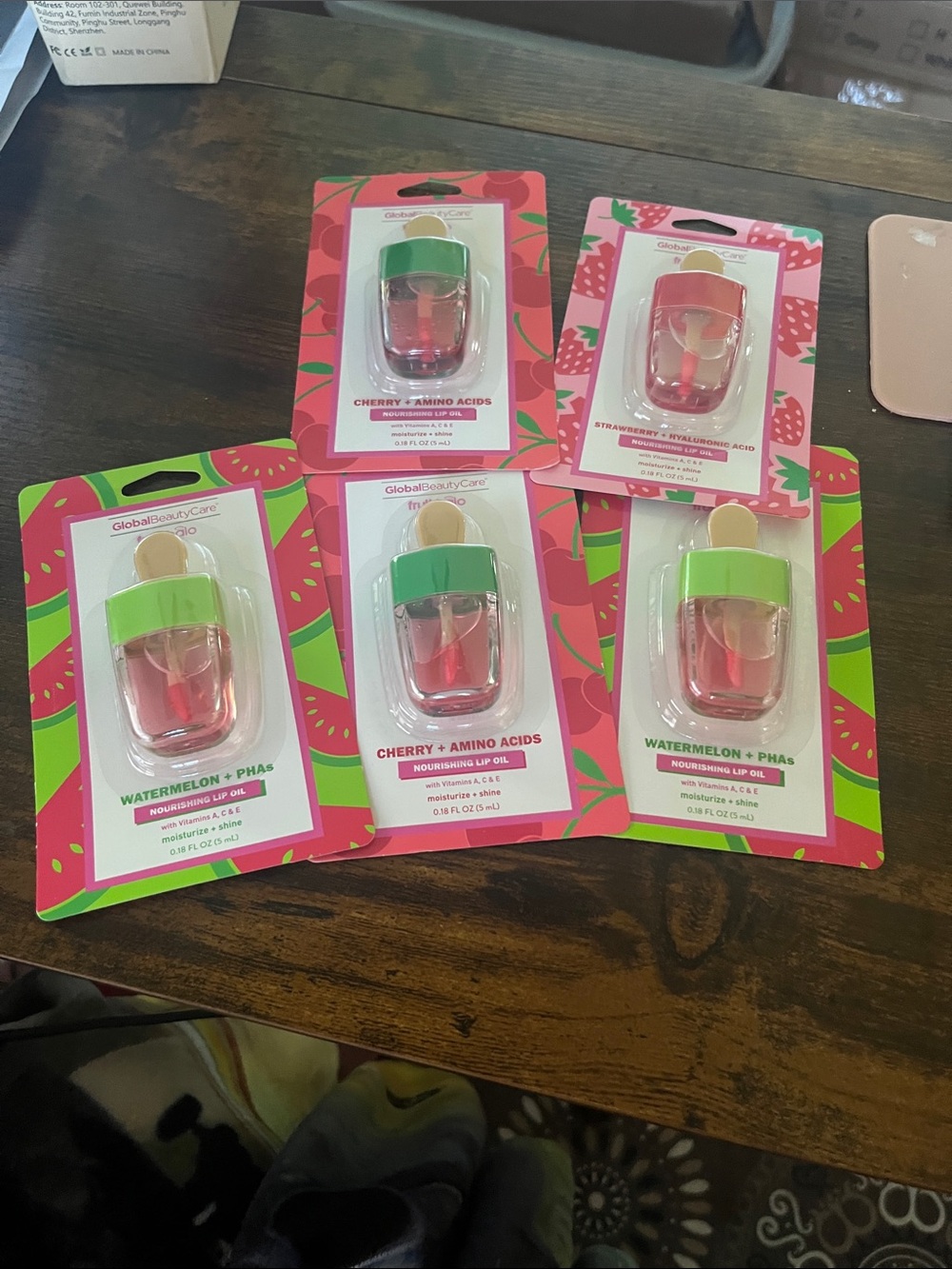 Nourishing Lip Oil - Green Cap (Watermelon & Cherry) by Global Beauty